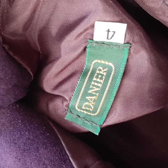 Women's Vintage Purple Suede Danier Midi Pencil Skirt Size 4 - Picture 6 of 12